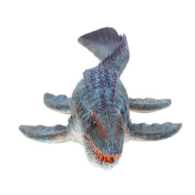 Dinosaur Model Highly Simulation Children Toy, Exquisite Decor Ornament for Home Office, Suitable for Desktop Decoration with Lifelike Design (Solid Large Mosasaurus (Mouth)