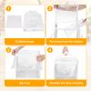 EVELOMO 4 Pack Clear Toy Storage Bin with Lids - 12" x 12" Cube Toys Storage Bag, Foldable PVC Boxes with Handles, Storage Organizers for Toys, Clothes, Blocks, Stuffed Animal Storage(White) view 3