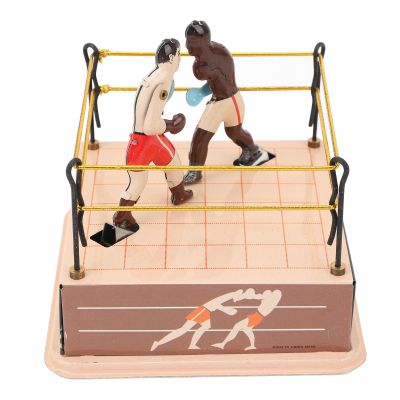 POENVFPO Clockwork Boxing Toy, Retro Windup Toy Interactive Boxing Hand Made Collectible Clockwork Toy Decorative Display for Wine Shops