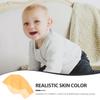 2Pcs Latex Bald Caps Halloween Makeup Costume Accessories Children S Latex Bald Cap Wig Heads for Halloween Costumes and Themed Parties Realistic Skin Tone Beige view 3