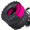 1.9 inch 120mm RC Crawler Tires 4 Pcs Built-in Low Center of Gravity Silicone Pads High Grip Mud Tires For 1/10 RC Crawler car TRX4 Axial SCX10 RC4WD D90 TF2 Redcat Gen8 Tamiya CC01 Axial%t029(pink) view 4