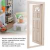 1/12 Dollhouse Miniature Unpainted Birch Door and Window Kit, DIY Craft Toy Accessory Material for Dollhouse Decoration (Six-Frame Door) view 2