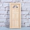 1/12 Dollhouse Miniature Unpainted Birch Door and Window Kit, DIY Craft Toy Accessory Material for Dollhouse Decoration (Six-Frame Door) view 4