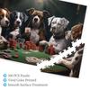 500PCS Jigsaw Puzzle for Adults Personalized Picture Puzzle Playing Poker Dogs Customized Wooden Puzzle for Family, Birthday, Wedding, Game Nights Gifts Animal Puzzle 20.4x15 inches view 3