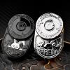 HIDEDC Desperate Rabbit Fidget Slider, Metal Fidget Toys Adults Haptic Coin Infinite Rotation Push, EDC Fidget Toys Sensory Toy Executive Desk Toy for Keep Focus & Stress Relief (Mix Silver) view 4