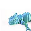 3d Printed Toys, Fidget Lizards, 3d Printed Animals, Articulated Chameleons, Desktop Toys, Reptile Toys (Black Purple, 30cm/11.8inch) view 3