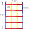 TZLGMDER Children's Climbing net Outdoor Climbing Net, Climbing Cargo Rope Ladder Net, Cargo Webbing Net for Daily Recreation and Sports view 2