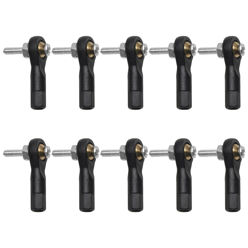 10PCS ShareGoo Plastic M2 Rod End 2.0 Ball Head Holder Tie Rod Ends w/Screws for RC Model Car Boat Airplane Helicopter Crawler (Style A)