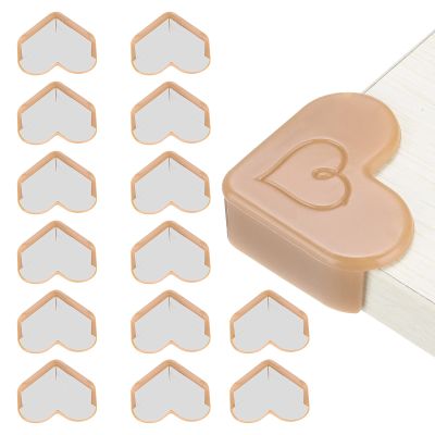 uxcell Corner Protectors, 24 Pcs Table Corner Protectors, Furniture Corner Guard and Edges Safety Bumpers for Table Edges and Sharp Corners (Heart-Shaped, Brown)