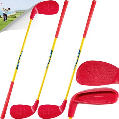ASONA Golf Yard Game Clubs Set of 2 for Adults - Perfect for Outdoor,Backyard,Beach, Lawn and Social Fun -36 Standard Length Size with Plastic Oversized Club Head (Red, 2)