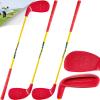 ASONA Golf Yard Game Clubs Set of 2 for Adults - Perfect for Outdoor,Backyard,Beach, Lawn and Social Fun -36 Standard Length Size with Plastic Oversized Club Head (Red, 2) view 1