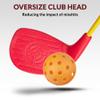 ASONA Golf Yard Game Clubs Set of 2 for Adults - Perfect for Outdoor,Backyard,Beach, Lawn and Social Fun -36 Standard Length Size with Plastic Oversized Club Head (Red, 2) view 3
