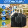 tonhui Outdoor Kids Playhouse Cover, 43" L x 47" W x 55" H Waterproof Cover for Backyard Wooden Playhouse, Heavy Duty Oxford Fabric All-Weather Protection with Zipper view 3