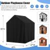 tonhui Outdoor Kids Playhouse Cover, 43" L x 47" W x 55" H Waterproof Cover for Backyard Wooden Playhouse, Heavy Duty Oxford Fabric All-Weather Protection with Zipper view 4