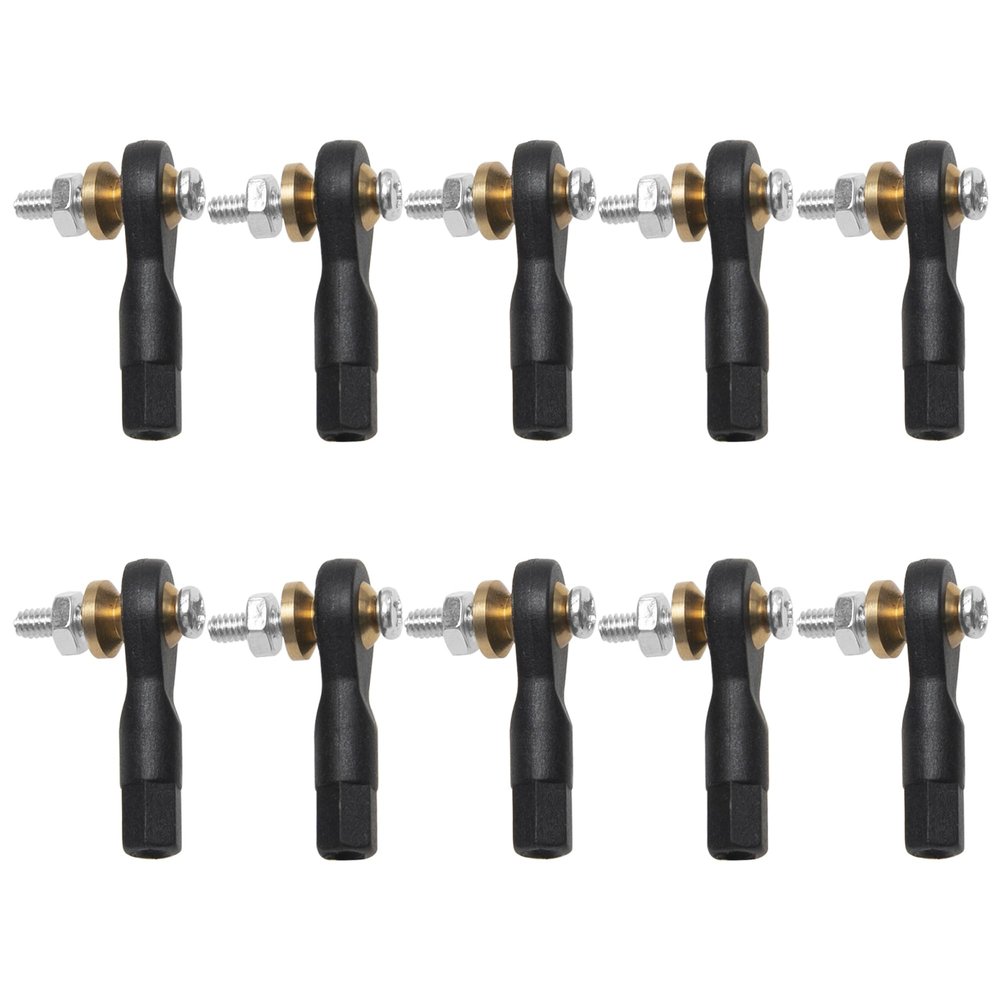 10PCS ShareGoo Plastic M2 Rod End 2.0 Ball Head Holder Tie Rod Ends w/Screws for RC Model Car Boat Airplane Helicopter Crawler (Style B)