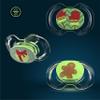 Smilo Baby Christmas Pacifier - 3 Pack of Slimline Dummies for Babies from 9+ Months - 100% Silicone Glow in The Dark Binky BPA Free - Christmas Time view 2