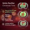 Smilo Baby Christmas Pacifier - 3 Pack of Slimline Dummies for Babies from 9+ Months - 100% Silicone Glow in The Dark Binky BPA Free - Christmas Time view 3