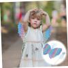 1 Set Angel Wings Halloween Fairy Wings Star Performance Wings Fairy Wing Cape Halloween Birthday Role Play Birthday Fairy Wand Stick Kids Kits Child Little Girl Fabric/2325 view 3