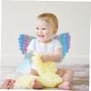 1 Set Angel Wings Halloween Fairy Wings Star Performance Wings Fairy Wing Cape Halloween Birthday Role Play Birthday Fairy Wand Stick Kids Kits Child Little Girl Fabric/2325 view 4