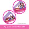 Barbie Dream Camper Playset with Roof Tent, Swing Chair, Fishing Pond, BBQ Grill with Color-Change Feature & 60+ Accessories Including Dough view 3