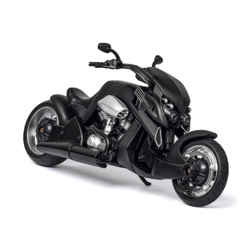 ATXTLWL 1:12 Die-cast Motorcycle with Light and Sound for:yama V-REX Metal Gift Collection(B)