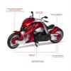 ATXTLWL 1:12 Die-cast Motorcycle with Light and Sound for:yama V-REX Metal Gift Collection(B) view 4