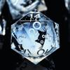 Froggod Liquid Core Cat DND Dice Set 7Pcs with Box- Sharp Edge D&D Dice with Gift Box, for Dungeons and Dragons RPG MTG D and D Role Playing Resin White view 1
