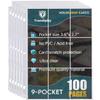 1800 Pockets Trading Card Sleeves, Premium 9-Pocket 100 Pages, Double-Sided Baseball Binder Sleeves, Protectors Binder Sheets for TCG Card Storage - Fits 3 Ring Binder (100 Sheets) view 1