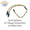 BackBayRC - 12in 20awg Universal Servo 2X Splitter - 5 Pack view 2