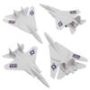 TimMee Plastic Army Men Combat Fighter Jets - 4pc White Airplanes Made in USA view 1