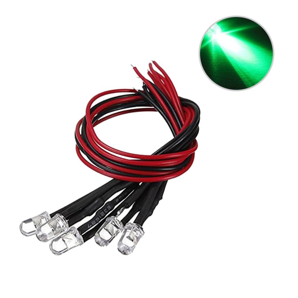Cabilock 10pcs Pre-led Bulbs Led Lamp Beads Easy Install for Rc Cars Garage Lights
