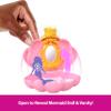 Mattel Disney Princess Mermaid Bath Surprise Small Dolls & Accessories in Shell Playsets with Slides, Inspired by Disney Movies view 2