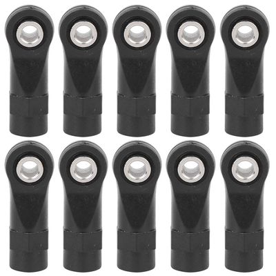 Alomejor 10pcs M4 Linkage Rod End Balls Joint Set Plastic Steel Black Accessories Replacement for 1/10 RC Car
