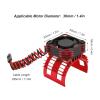 RiToEasysports Rc Motor Cooling Fan, 36mm Metal Fan for 1/12 1/10 Alluminum Rc Car 540 550 560 Motor Upgrade Parts (Red view 3