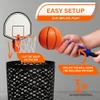AISLE 3 ESSENTIALS Mini Basketball Trash Can Hoop Set  Clip-On Hoop with Backboard, Inflatable Ball & Pump  Indoor Office Desk or Dorm Game for Kids & Adults, Fun Gift Idea for Home or Work view 3