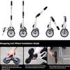 YFATUEO Foldable Shopping Trolley Stair Climber with 35L Oxford Cloth Bag - Black view 4