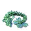 3D Printed Lucky Clover Dragon | Flexible Dragon Fidget | Four Leaf Clover Plant Creature Toy | Articulating 3D Printed Fidget (Blue Green, 22cm/8.6inch) view 1