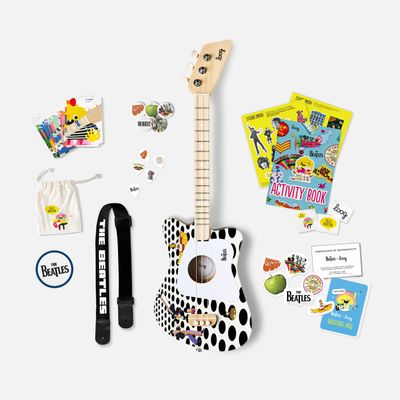Beatles + Loog Mini Acoustic Guitar for Kids Toddler Children Ages 3+