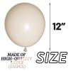 110pcs Sand White Balloon 12 inch, Sand white Latex Balloons for Birthday Party Baby Shower Wedding(with 2 Ribbons). view 2