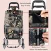 YFATUEO Shopping Trolley Portable Shopping Trolley Waterproof Ladder Climbing Shopping Trolley Rubber Wheel 6 Wheels-Blue view 3