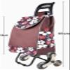 YFATUEO Shopping Trolley, Sturdy Folding Shopping Trolley with Stair Climber Function, Shopping Trolley with 3 Wheels for Supermarket Travel-Blue view 2