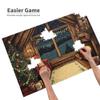 Vextrovia Puzzles for Adults 1000 Pieces,Classic, Traditional Christmas Wooden Jigsaw Puzzles,Hand Painted Cozy Cabin Interior,Creative Play & Holiday Party Gifts Artwork Wall Home Decor view 4