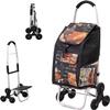Shopping Trolley Stair Climber 2-in-1 Portable Waterproof Shopping Trolley Foldable Removable Bag 6 Wheels Shopping Aid Trolley-Khaki view 1