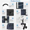 Shopping Trolley Stair Climber 2-in-1 Portable Waterproof Shopping Trolley Foldable Removable Bag 6 Wheels Shopping Aid Trolley-Khaki view 2