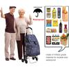 Shopping Trolley Stair Climber 2-in-1 Portable Waterproof Shopping Trolley Foldable Removable Bag 6 Wheels Shopping Aid Trolley-Khaki view 4