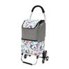 YFATUEO Foldable Shopping Trolley Stair Climber with 35L Oxford Cloth Bag - Gray view 1