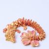 3D Printed Lucky Clover Dragon | Flexible Dragon Fidget | Four Leaf Clover Plant Creature Toy | Articulating 3D Printed Fidget (Red Gold, 22cm/8.6inch) view 2