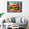 America Food Puzzles 1000 Pieces for Adults,Families(Lange Hamburger,Tomato,Onion,Cheese,Beef) Pieces Fit Together Perfectly 19.7''x27.6''inch Cityscape Frameable Magic Puzzle Art Gift(Colorful) view 3