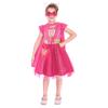 ACoiay Toddler Tutu Dress Little Girls Fluffy Summer Dresses Casual Party Dress Up Kids Halloween Costume with Capes Headband Mask and Little Purse Rosered view 2