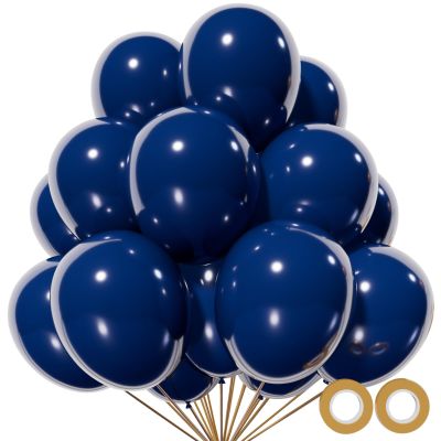 110pcs Navy Blue Balloon 12 Inch, Navy Blue Latex Balloon for Birthday Party Baby Shower Wedding(with 2 Ribbons).